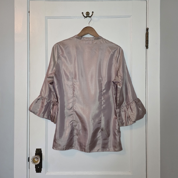 Vintage April Cornell Blouse – Size M – Taupe Pink - Picture 5 of 6